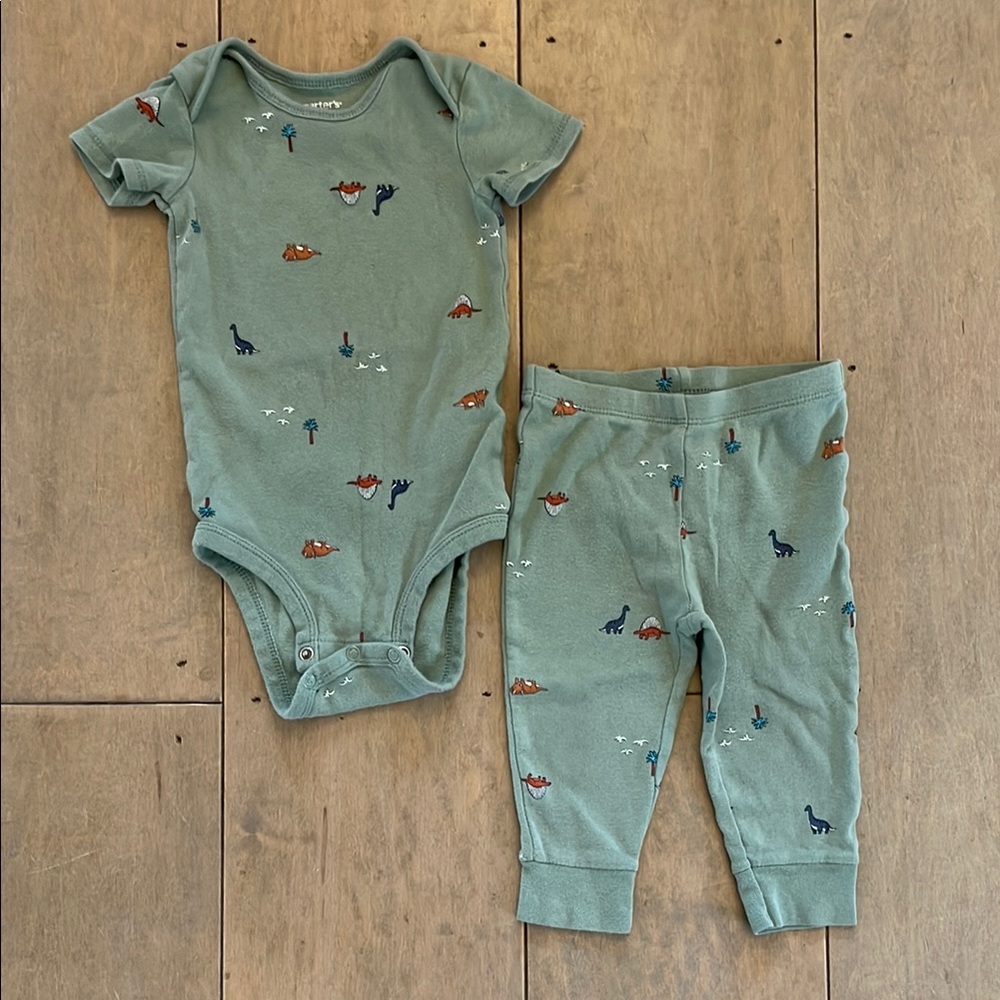 Carter's Dinosaur Print Onesie/Pants Set